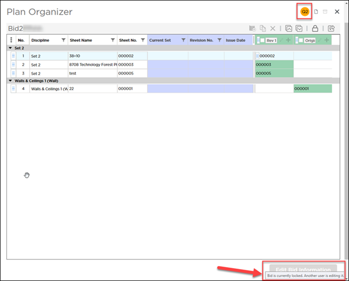 Plan Organizer in use - border